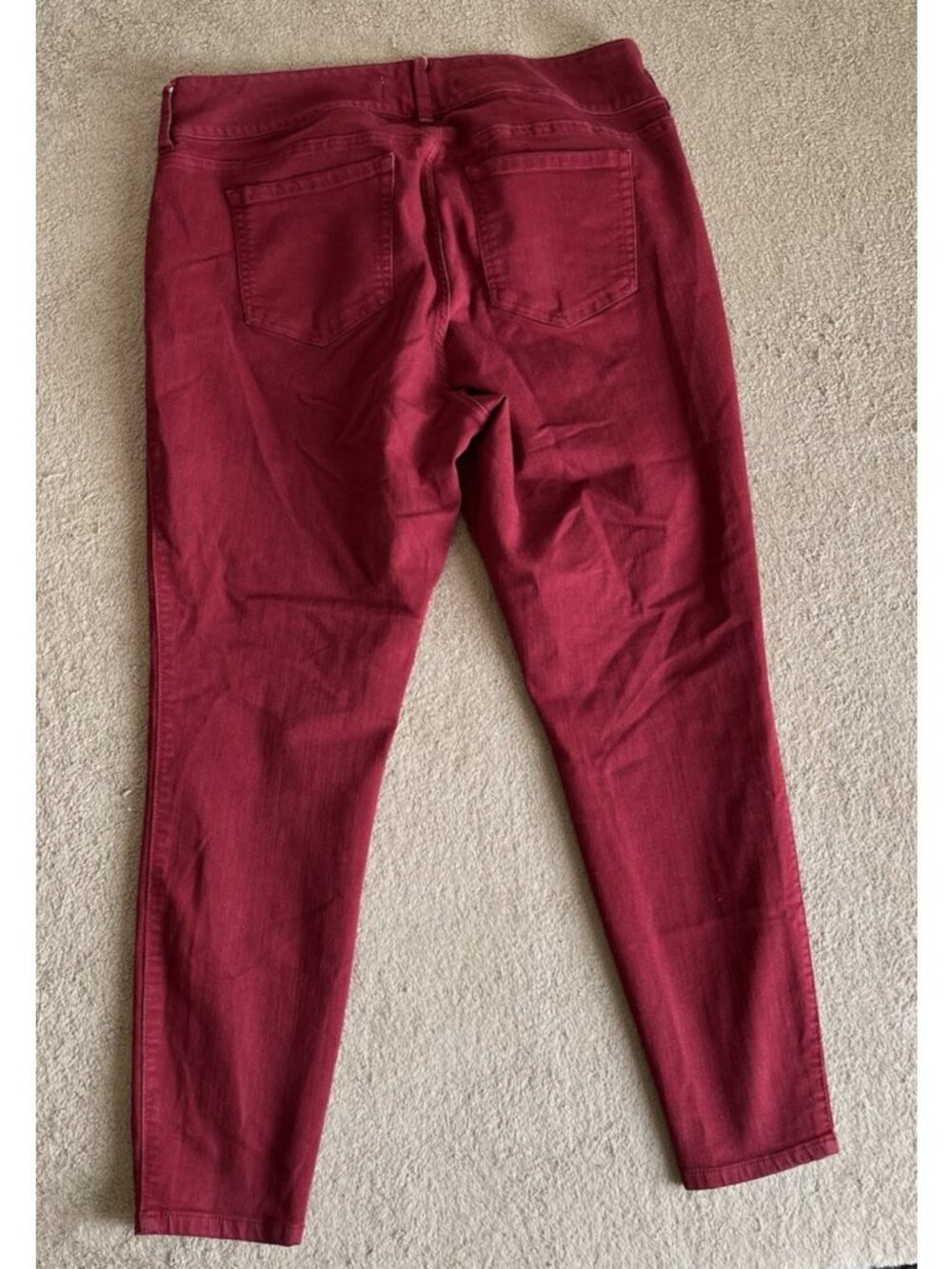 Torrid Jegging Jeans 14R Burgundy High Rise Skinny Moto Zippers - Picture 3 of 13